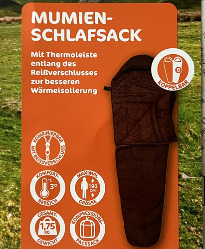 Xxl mumien schlafsack c - xxl, -18°c